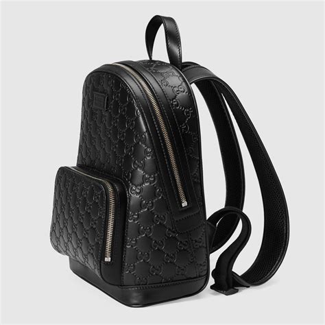 gucci black gucci signature backpack|black gucci backpack for women.